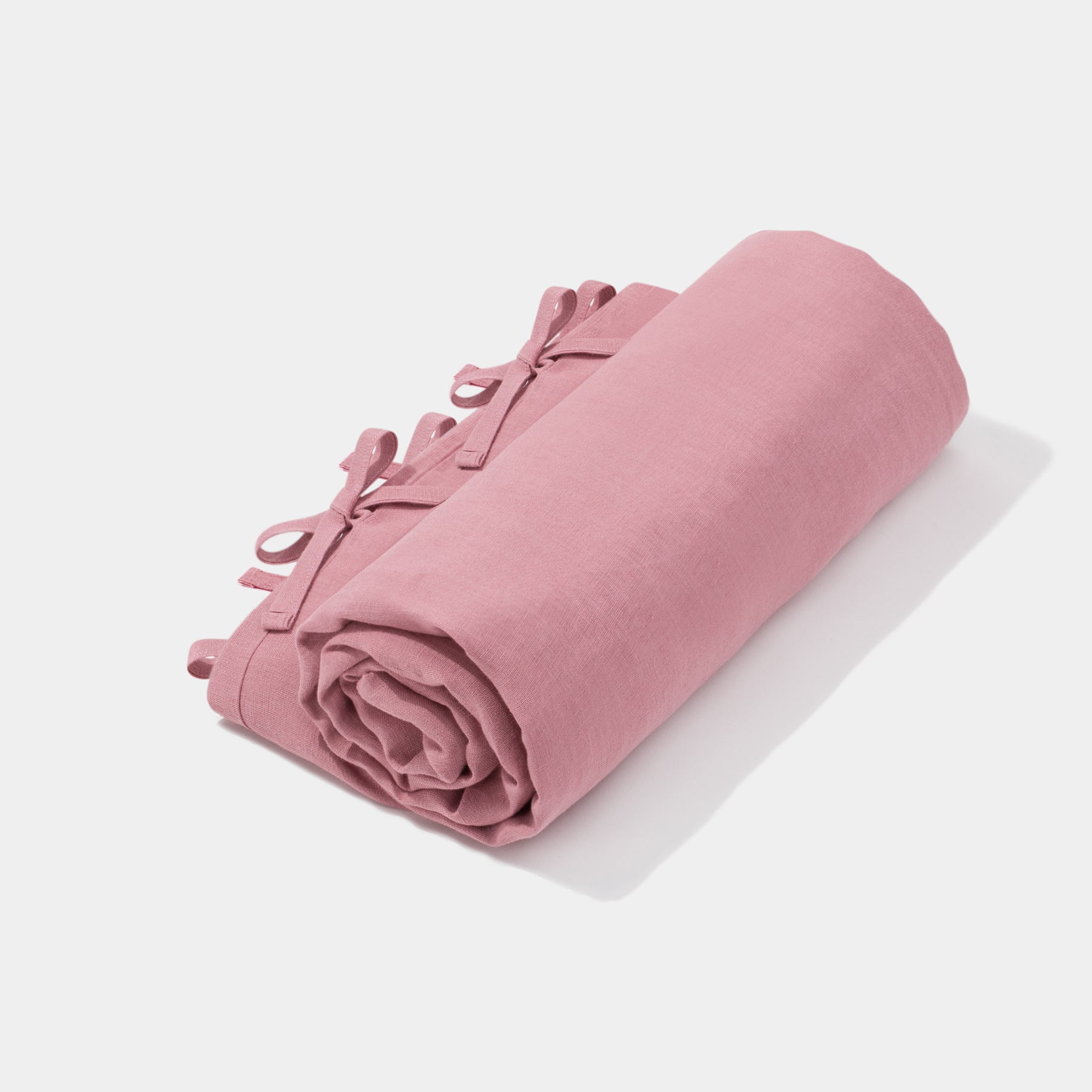 Lniana poszewka na kołdrę (różowa)