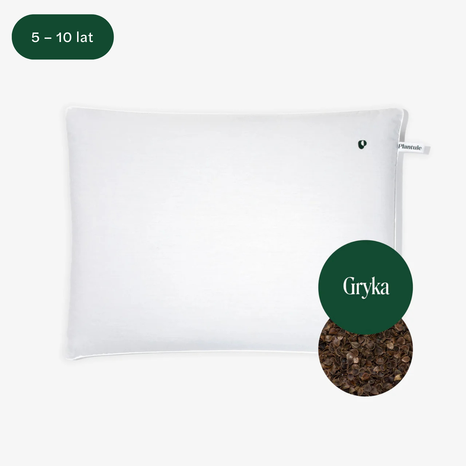 Pillow for children (5-10 years old) with buckwheat husk