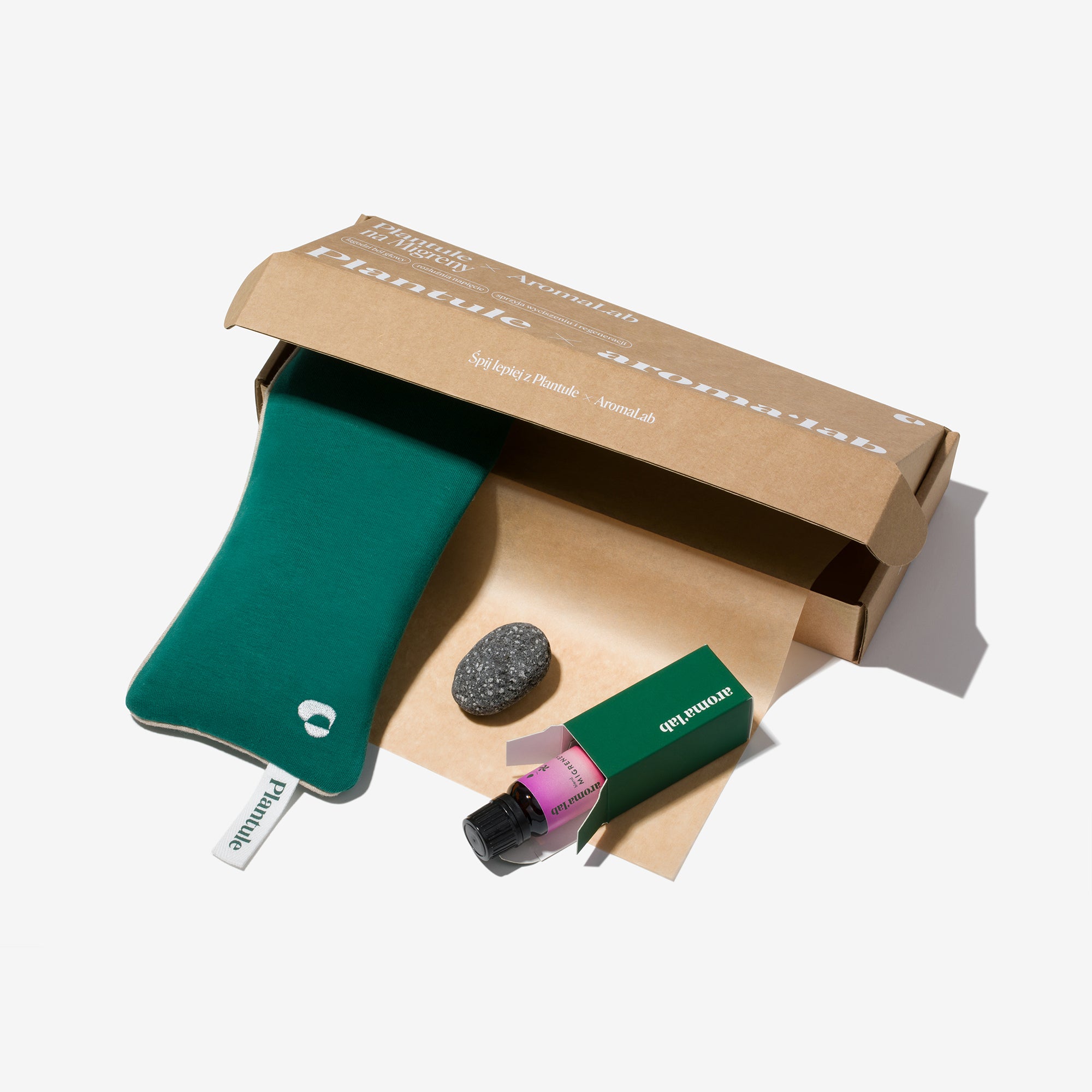 A set for a better sleep - a double-sided pillow and a pillow for the eyes