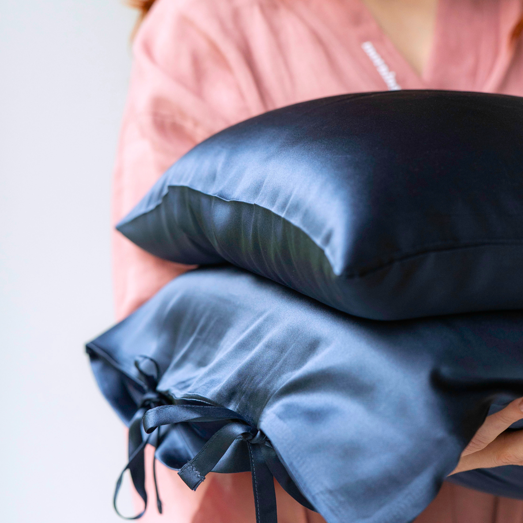 Jedwabna poszewka Plantule granatowa (różne rozmiary)