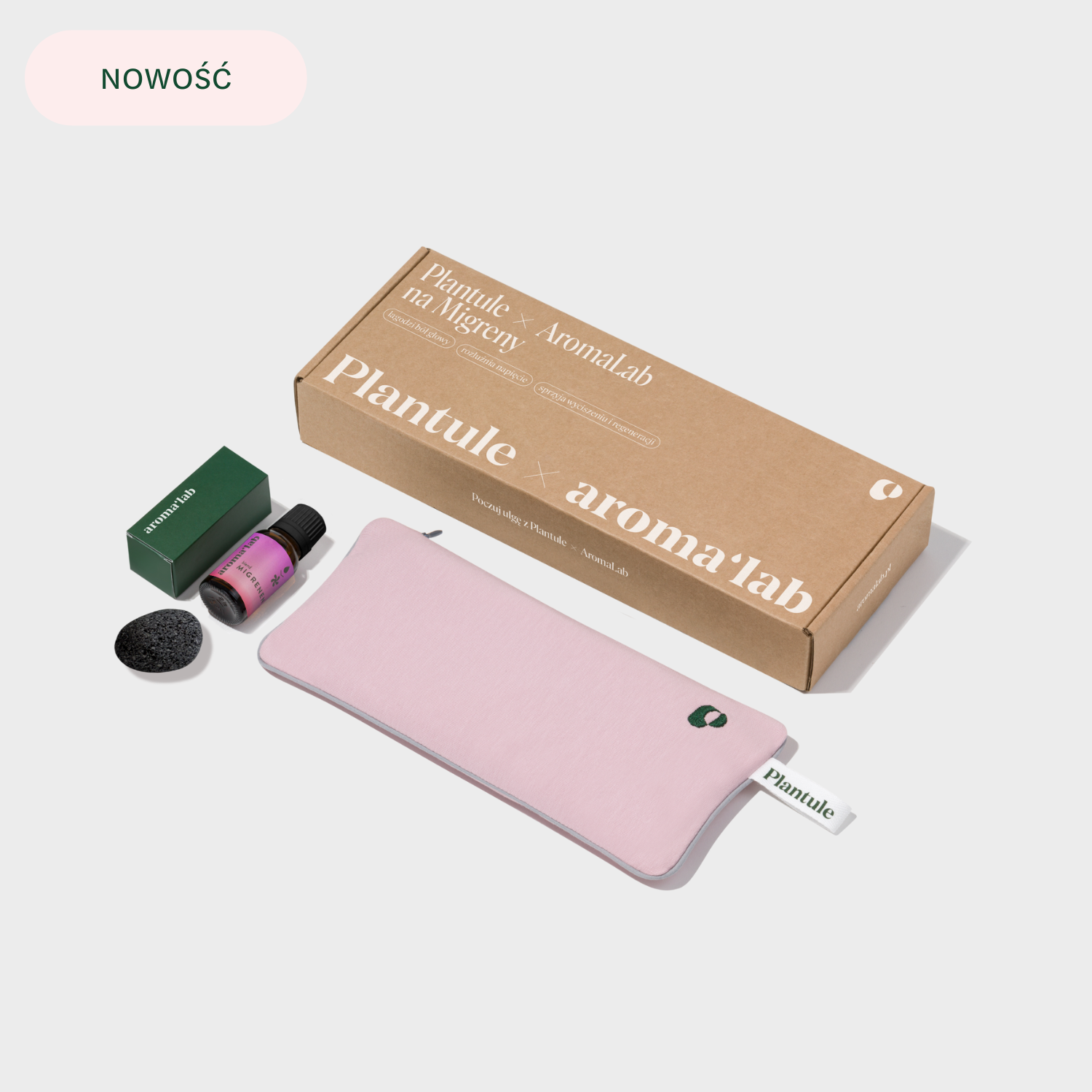 A set for a better sleep - a double-sided pillow and a pillow for the eyes