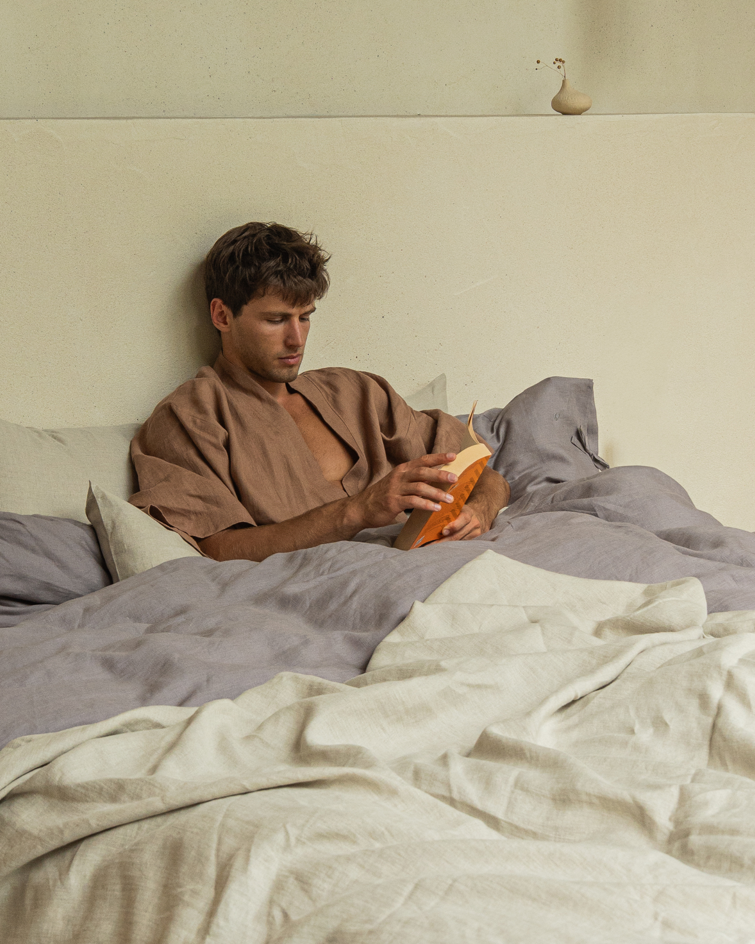 Lniana poszewka na kołdrę – różne rozmiary (szara)