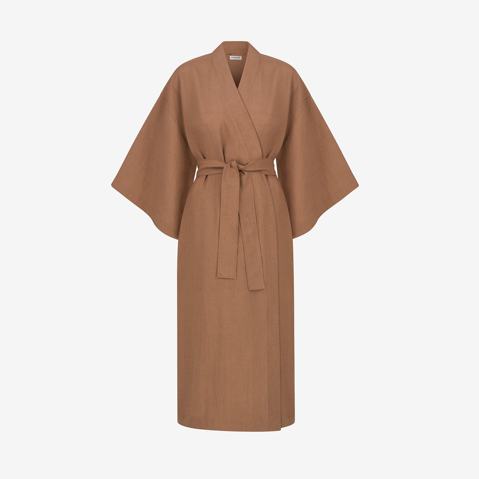 Kimono lniane Plantule długie (karmelowe)