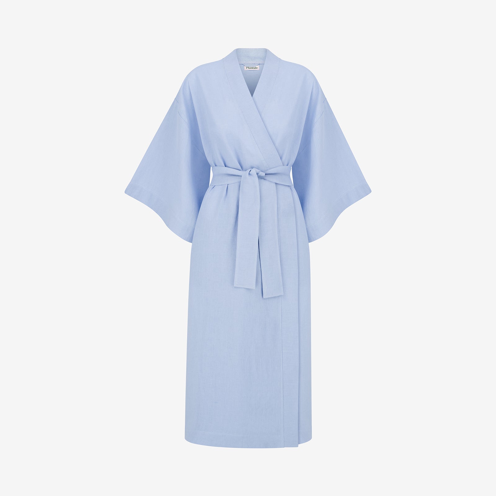 Kimono lniane Plantule długie (błękitne)