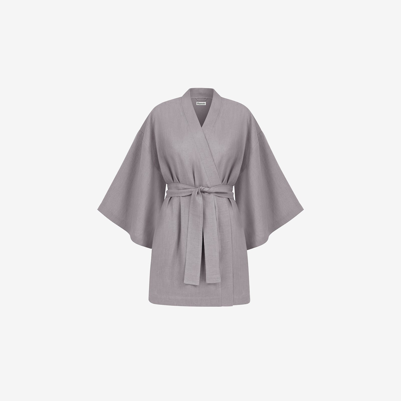 Kimono lniane Plantule krótkie (szare)