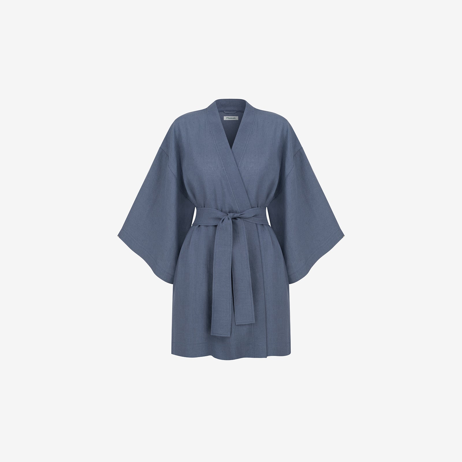 Kimono lniane Plantule krótkie (granatowe)