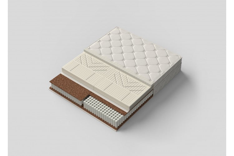 materac ze sprężynami, lateksem i kokosem