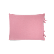 Różowa poszewka lniana na poduszkę