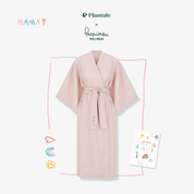 Plantule short linen kimono (light pink)