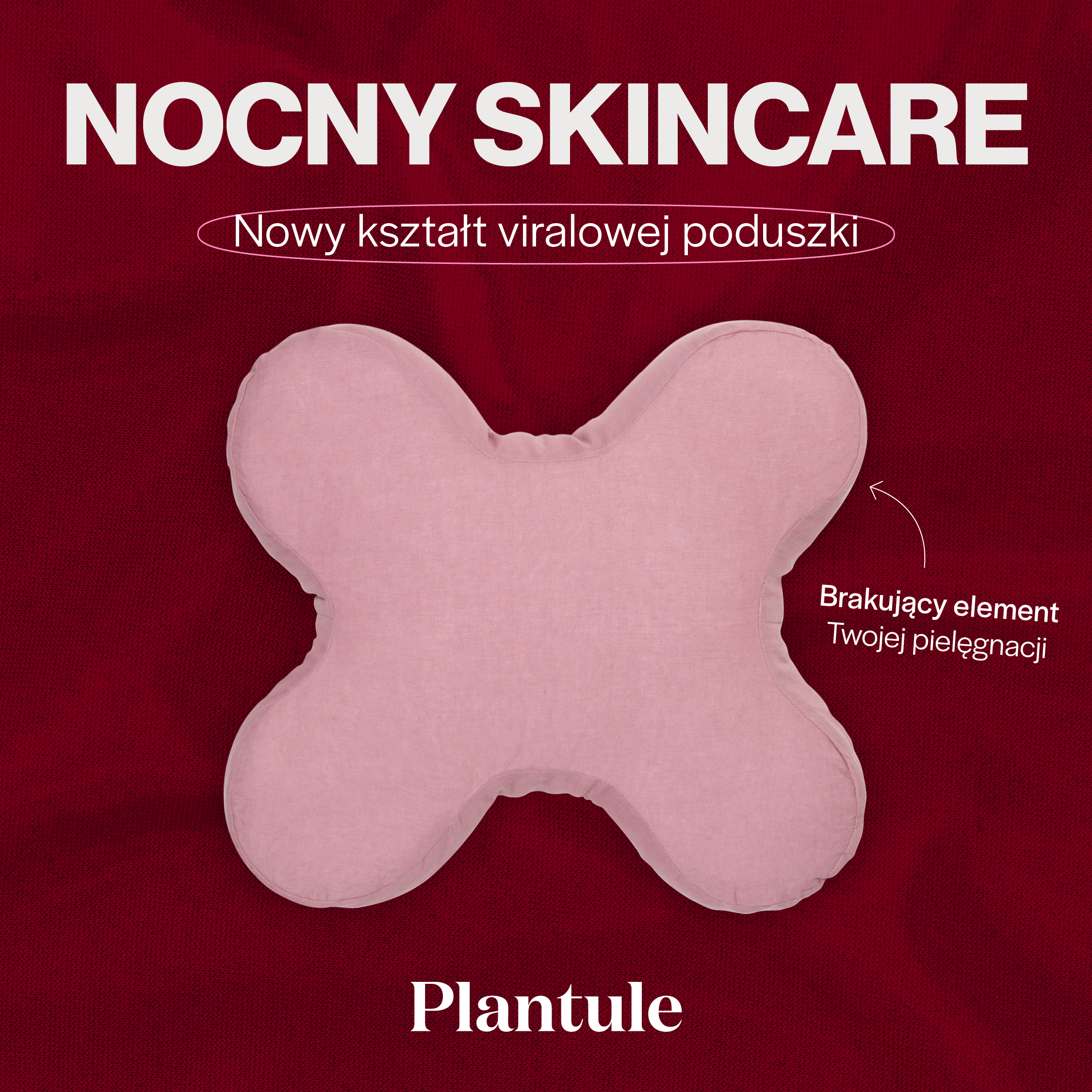 Pillow of Good Dreams "Let your thoughts rest" Plantule x Textual 45x60 cm