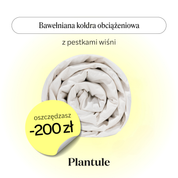 Weighted quilt with cherry pits 150x200 cm (white cotton) 