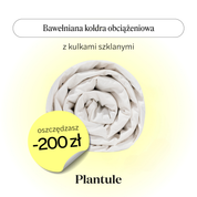 Weighted blanket with glass balls 150x200 cm (white cotton) 