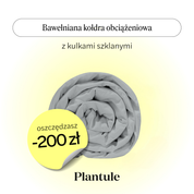 Weighted blanket with glass balls 150x200 cm (white cotton) 