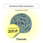 Weighted blanket with glass balls 150x200 cm (white cotton) 