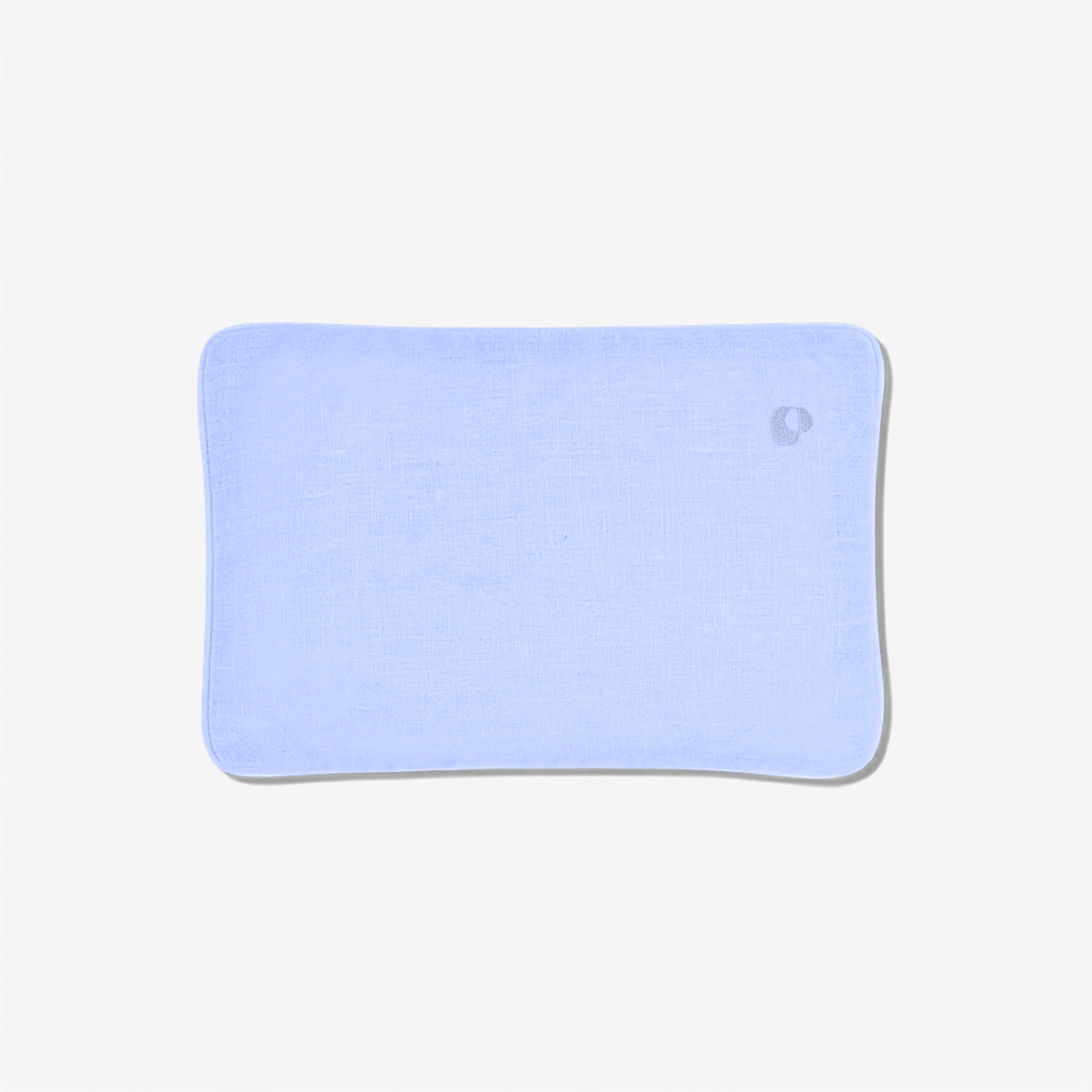 Set of two linen hot water bottles with cherry pits (green)