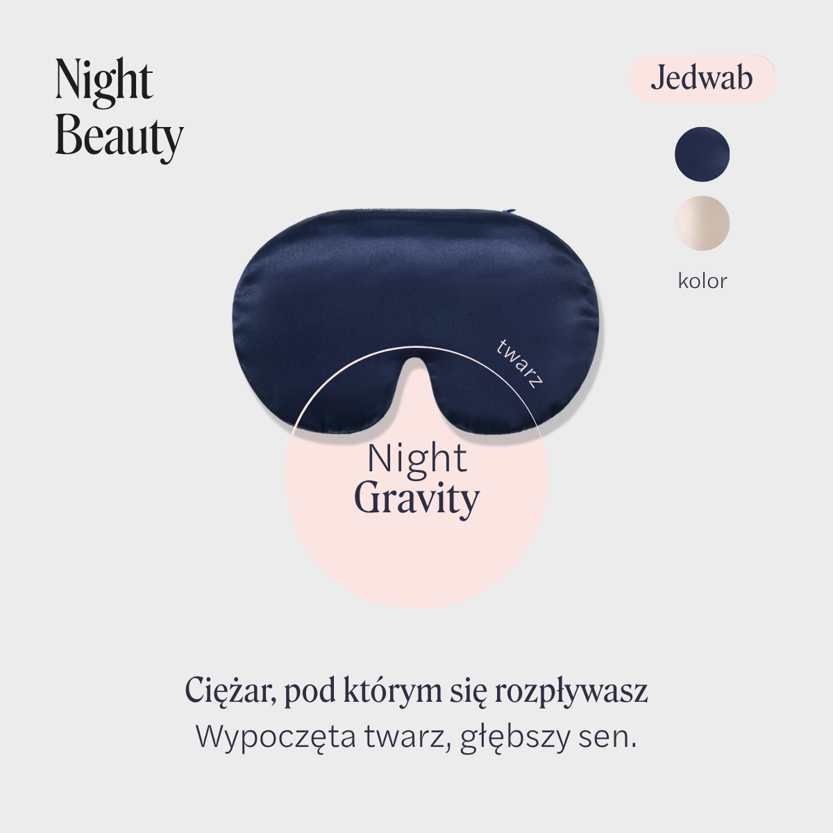 Night Gravity – jedwabna maska obciążeniowa (różne kolory)