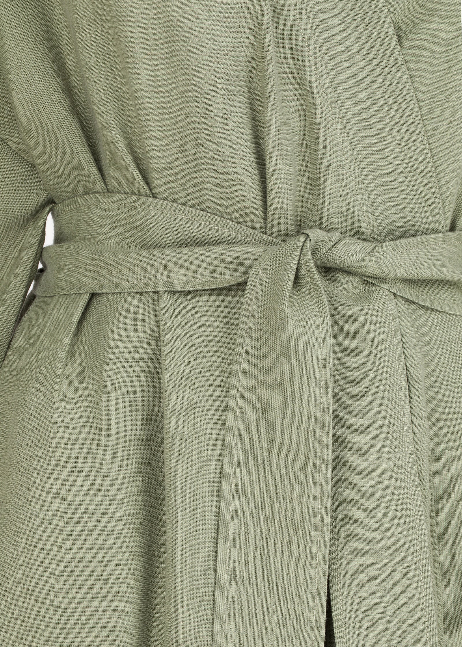 Kimono lniane Plantule długie (zielone)
