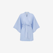 Kimono lniane Plantule krótkie (błękitne)
