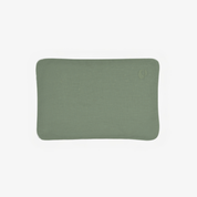 Set of two linen hot water bottles with cherry pits (green)