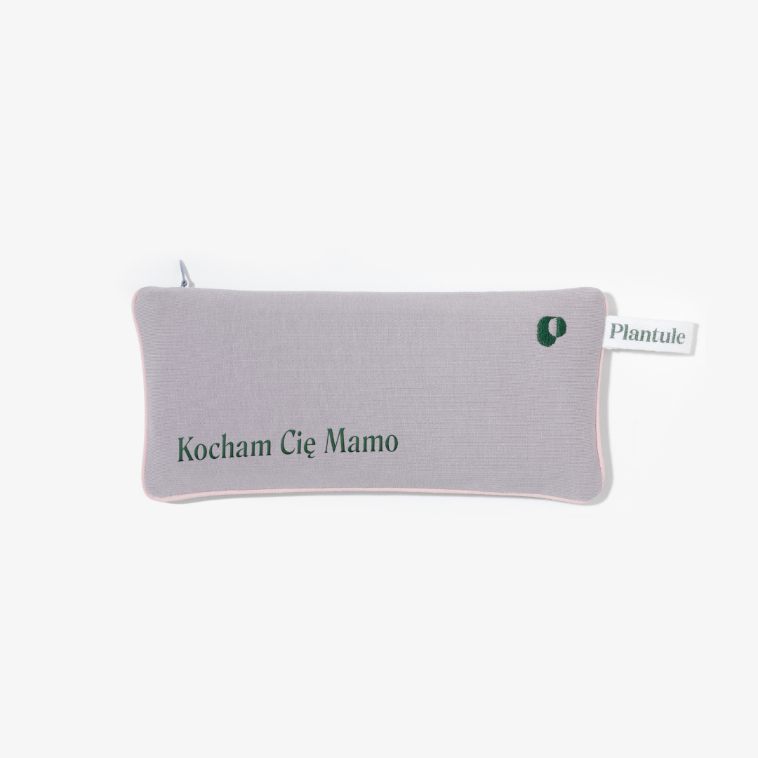 Eye pillow with embroidery: I love you Mom (various colors)