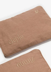 NOVELTY! Set of two "Energy Balance" linen hot water bottles with cherry pits