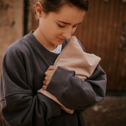 Hot water bottle with cherry pits (beige)